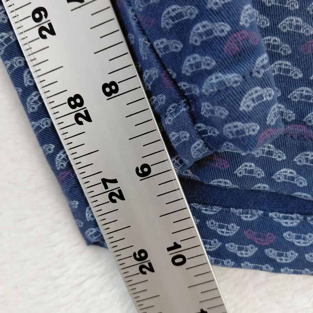Johnnie-O Mens Size 40 Blue Golf Shorts Fahrvergnugen VW Bug Car All Over Print